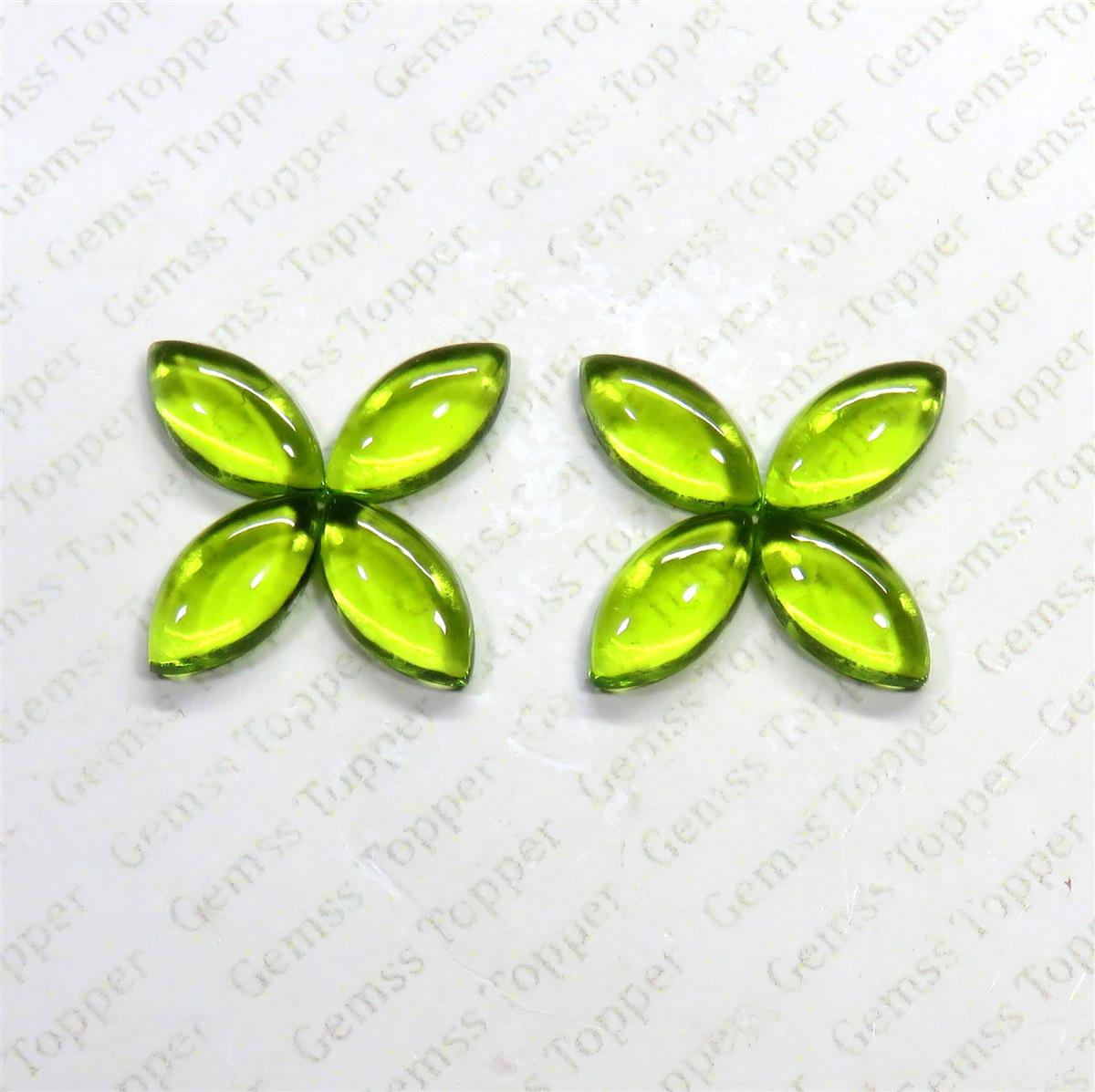 Peridot 4x8 mm Marquise Cabochon